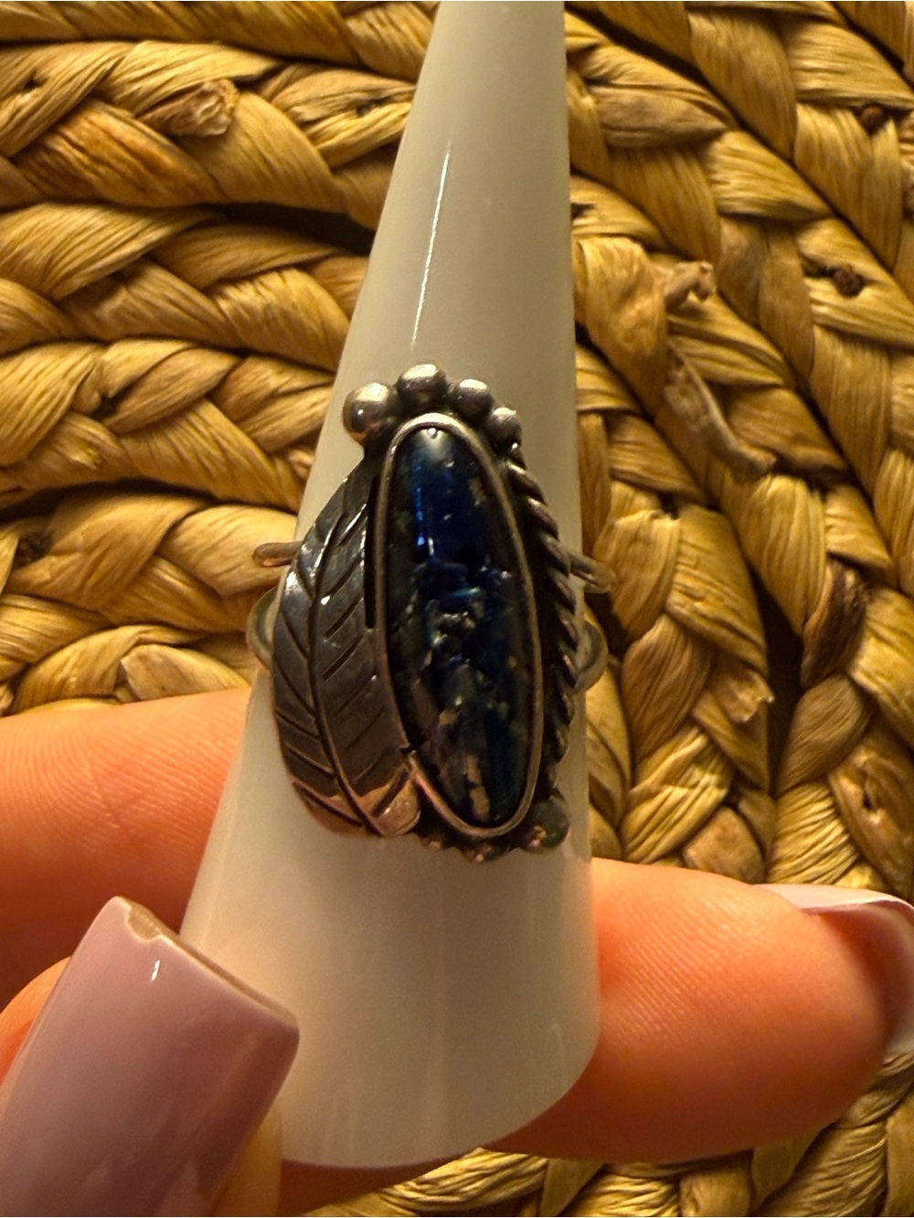 Sterling Silver Leaf Opal Stone Ring 925 Mexico